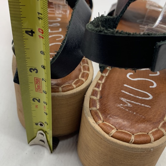 Anthropologie Musse & Cloud Kila Black Platform Sandals EU Size 40 MCS4990E - Picture 4 of 9